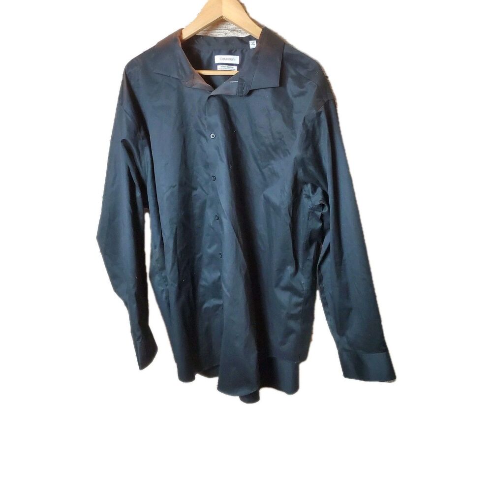 Calvin Klein Infinite Slim Fit Stretch Collar Button Down Long Sleeve Shirt 4XL